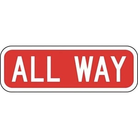 Accuform STOP AND YIELD SIGN ALL WAY 6 in  X 18 in FRR372DP